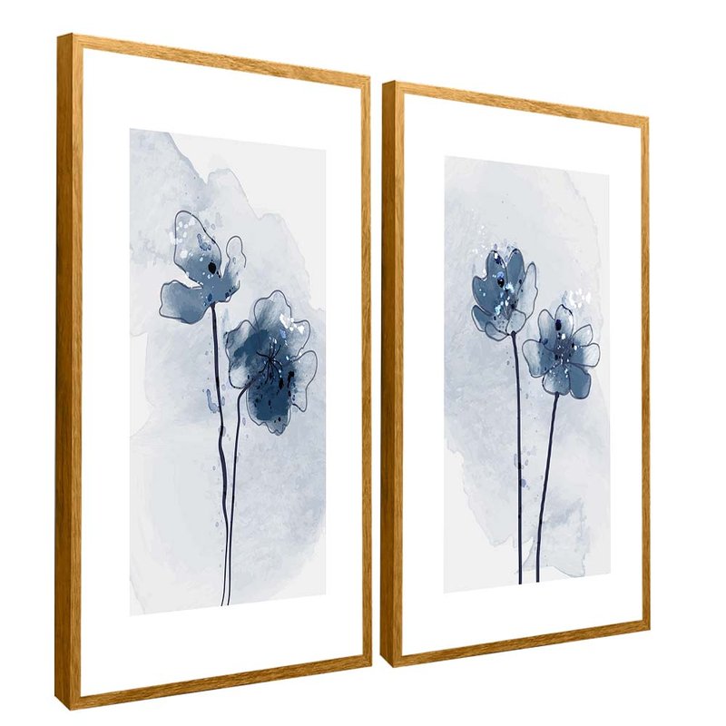 Watercolor Floral Duo Canvas V1717