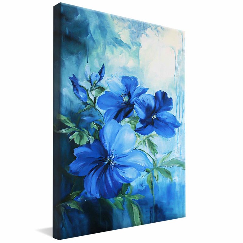 Floral Serena Blue V2046 Canvas