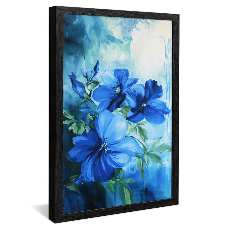 Floral Serena Blue V2046 Canvas