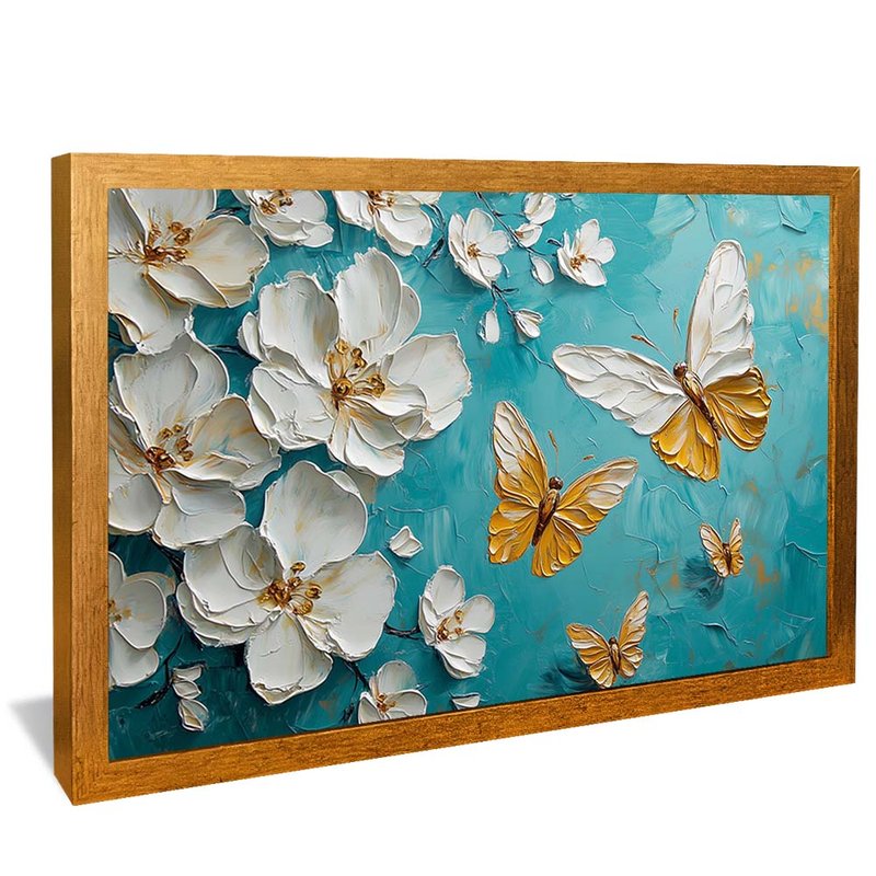 Floral and Butterflies V2068 Canvas