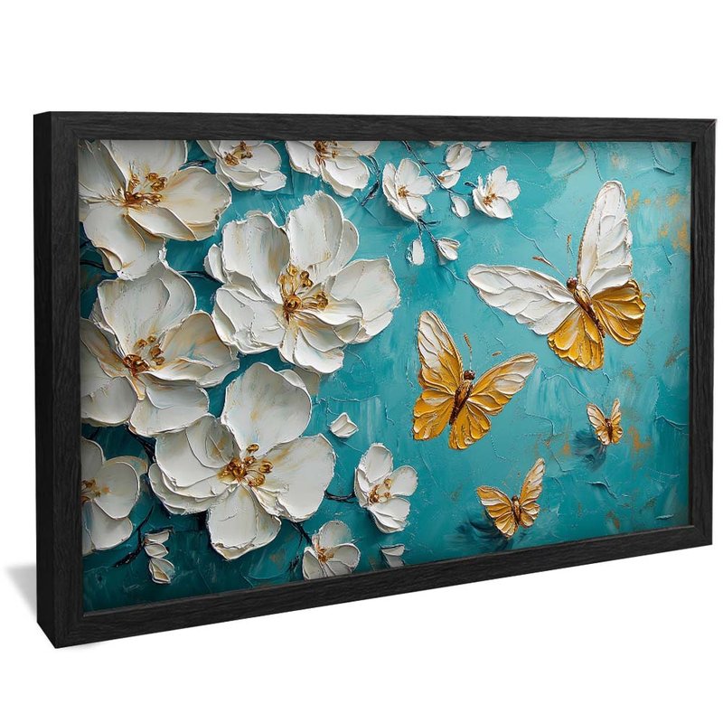 Floral and Butterflies V2068 Canvas