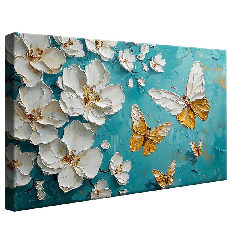 Floral and Butterflies V2068 Canvas