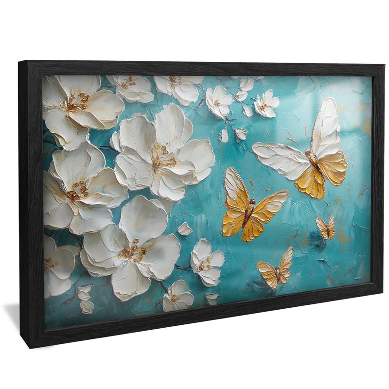 Floral and Butterflies V2068 Canvas