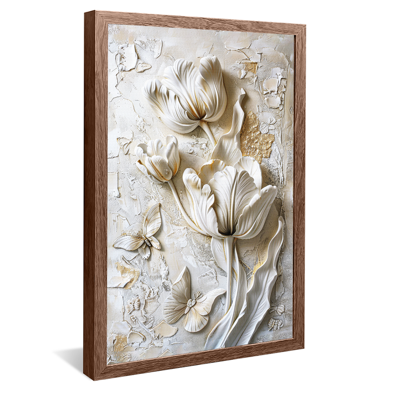 Floral in Marble V1540 Canvas