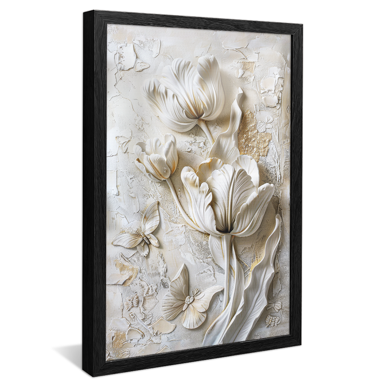 Floral in Marble V1540 Canvas