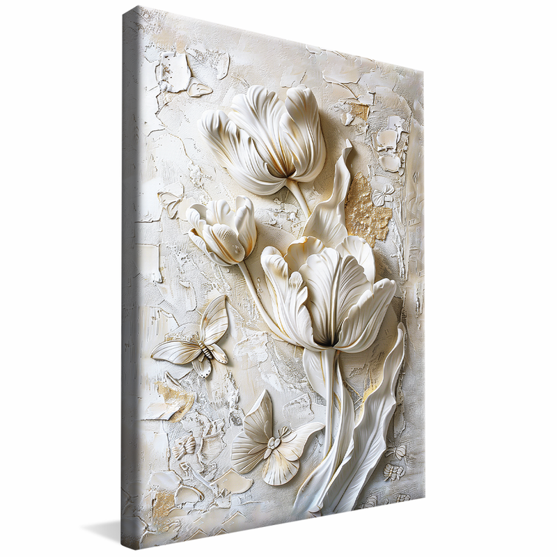 Floral in Marble V1540 Canvas