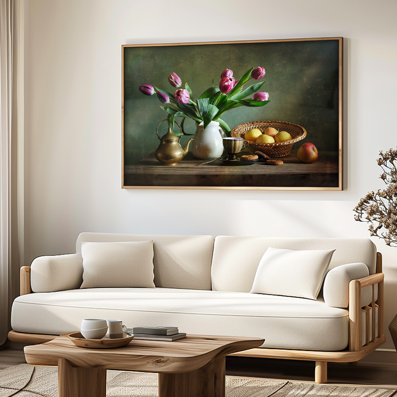 Floral on Table V1596 Canvas