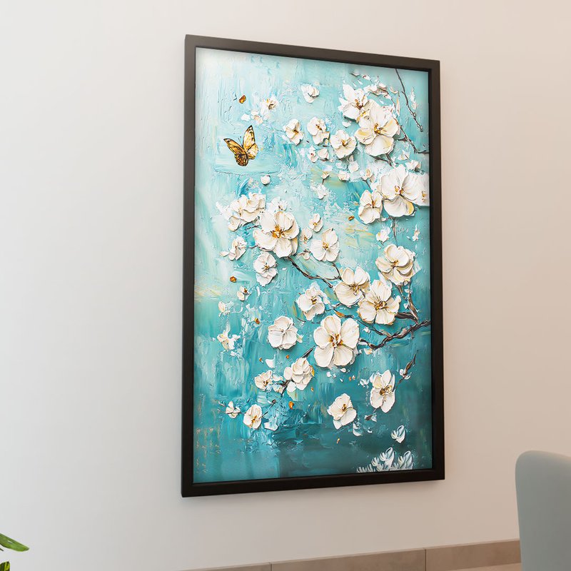 Flowers and Butterfly V2060 Canvas