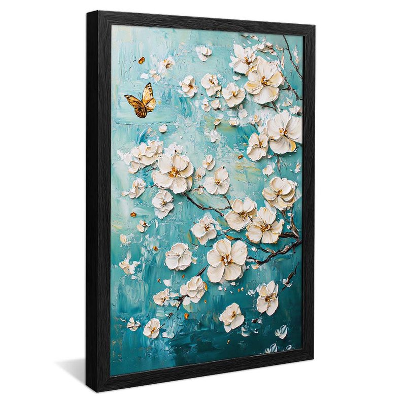 Flowers and Butterfly V2060 Canvas