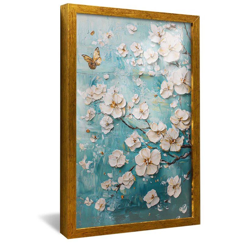 Flowers and Butterfly V2060 Canvas