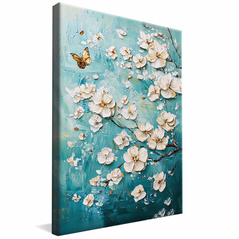 Flowers and Butterfly V2060 Canvas
