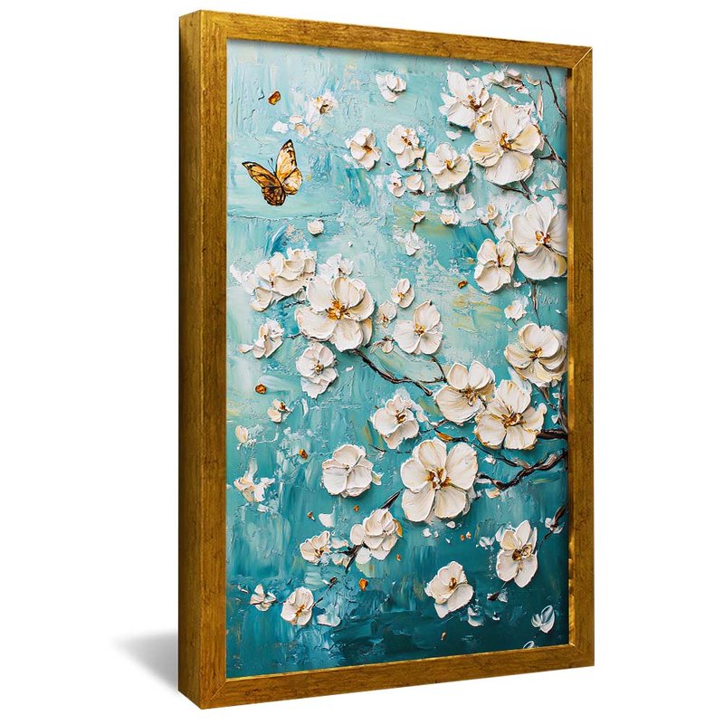 Flowers and Butterfly V2060 Canvas