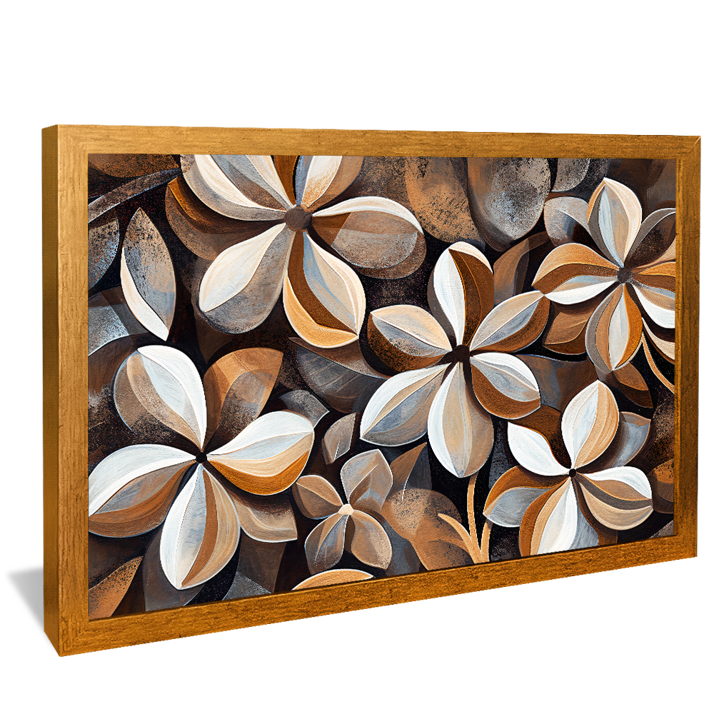 Flowers on Rustic Background Painting V1159 Canvas