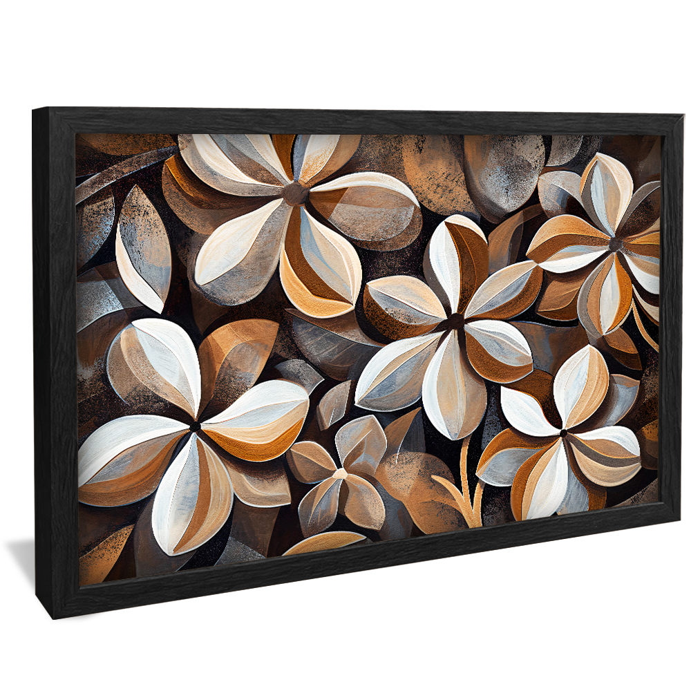 Flowers on Rustic Background Painting V1159 Canvas