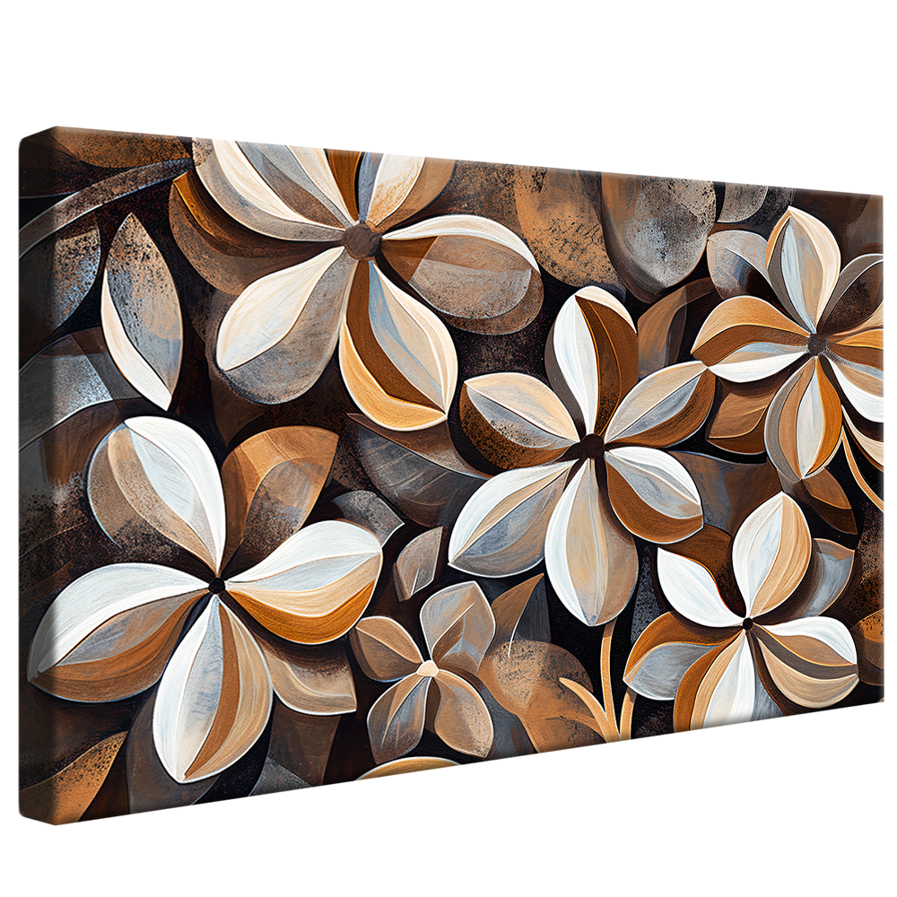 Flowers on Rustic Background Painting V1159 Canvas