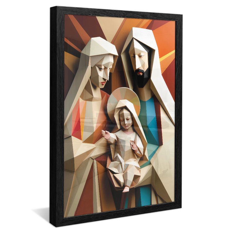 Geometric Sacred Family Canvas