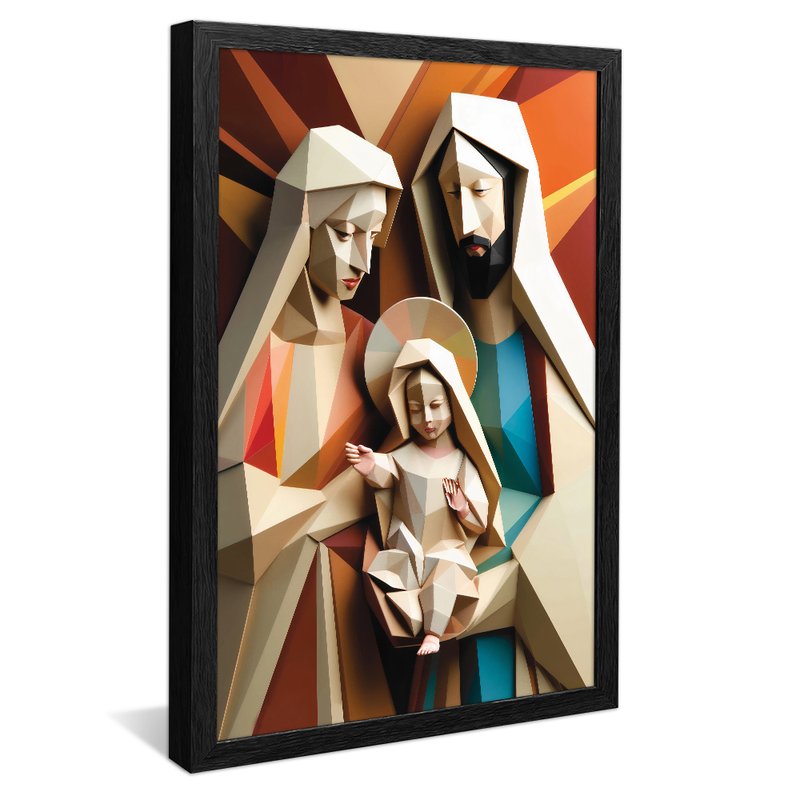 Geometric Sacred Family Canvas