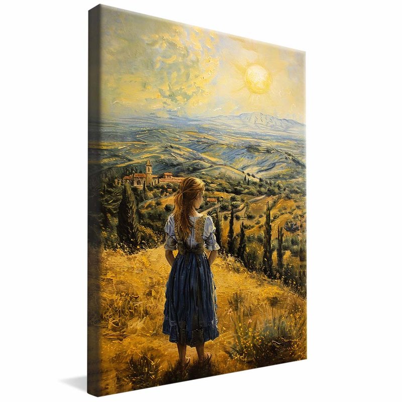 Girl in Field V1827 Canvas