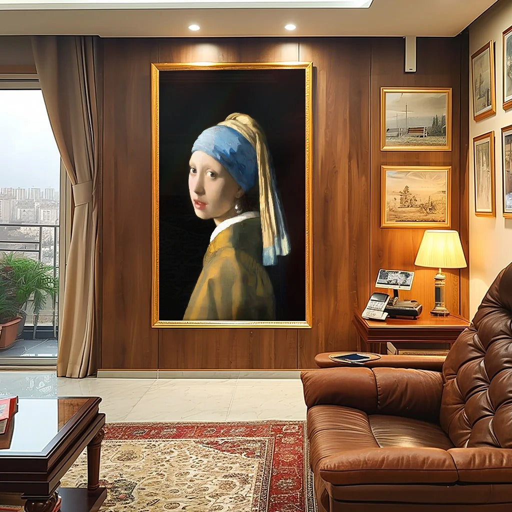 Girl with a Pearl Earring by Vermeer Decorative Canvas