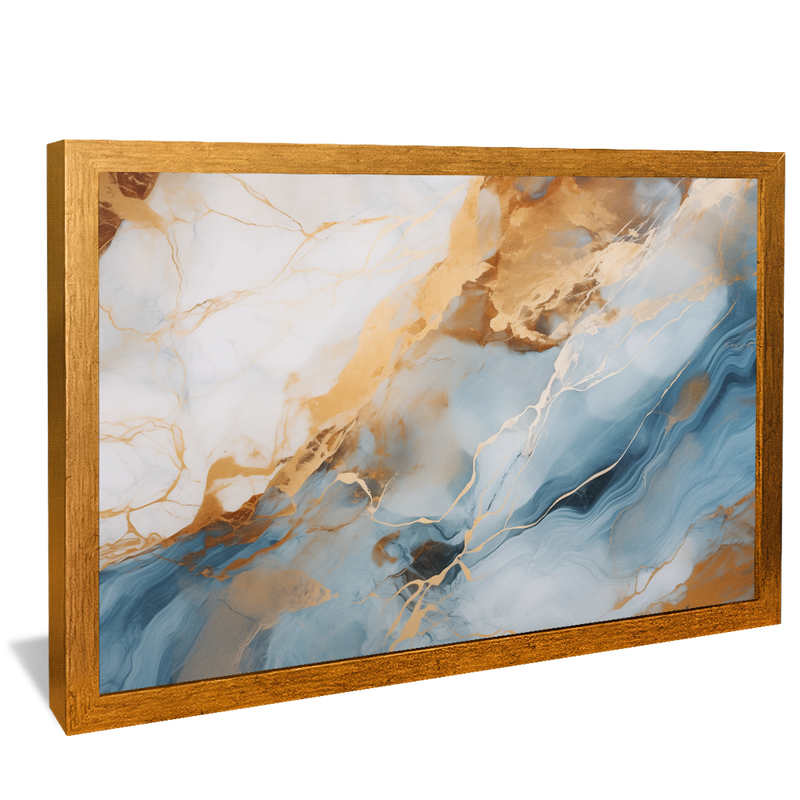 Gold Blue Marble V830 Canvas