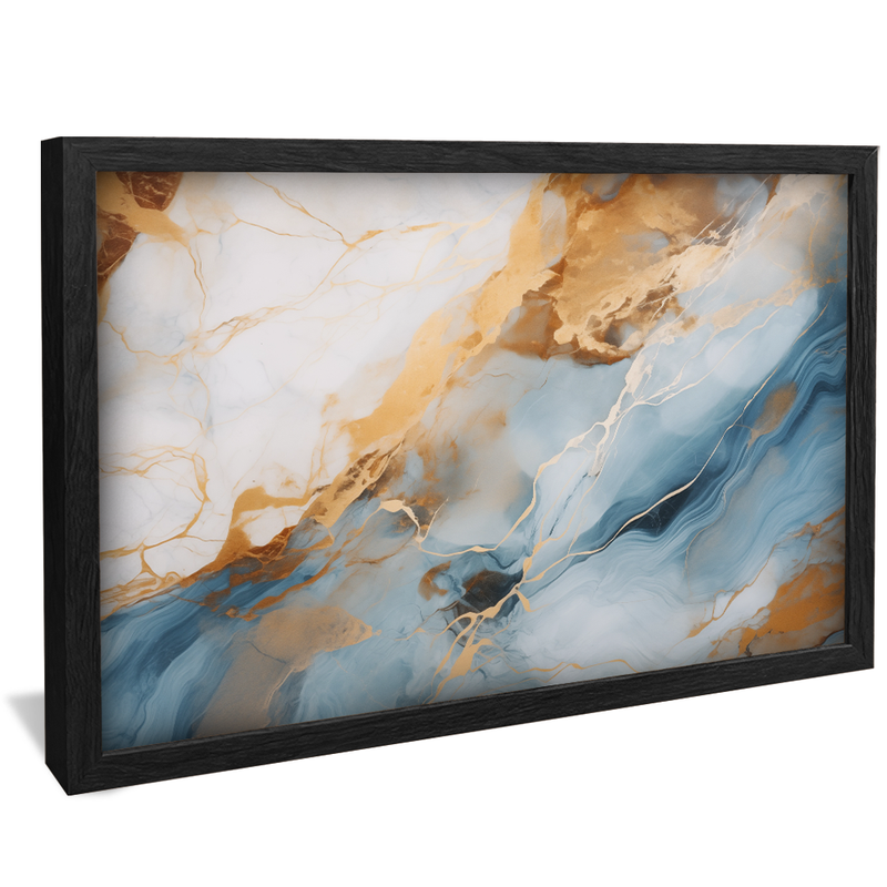 Gold Blue Marble V830 Canvas