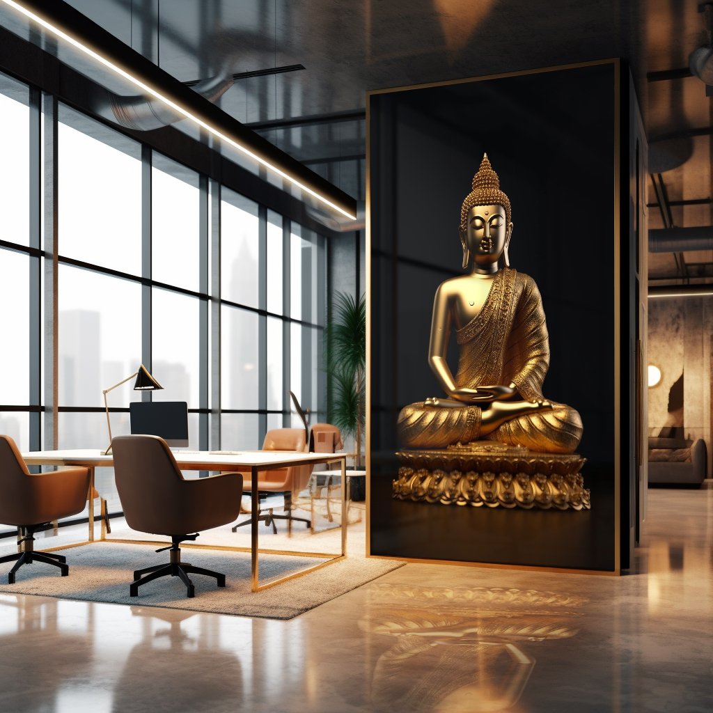 Gold Buddha Statue Canvas