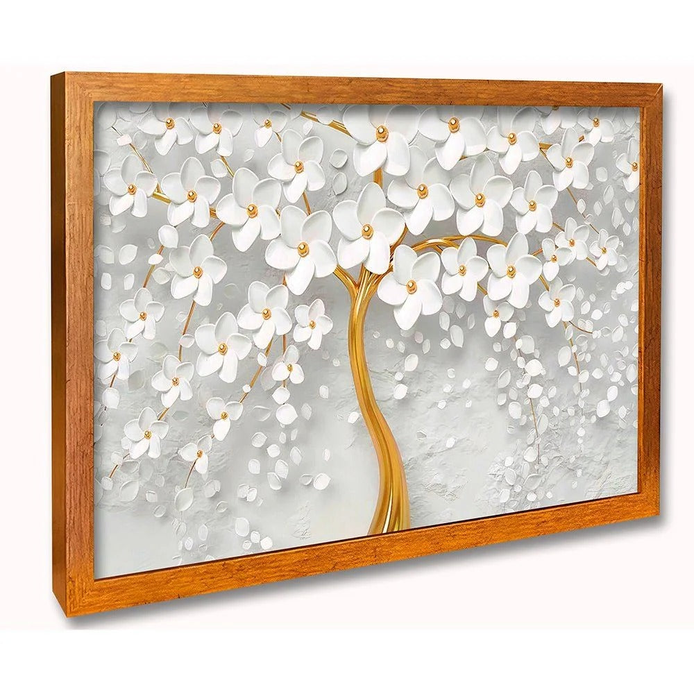 Gold Cherry Blossom Canvas