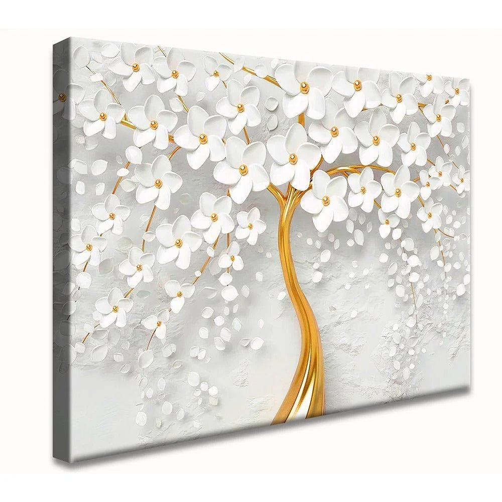 Gold Cherry Blossom Canvas