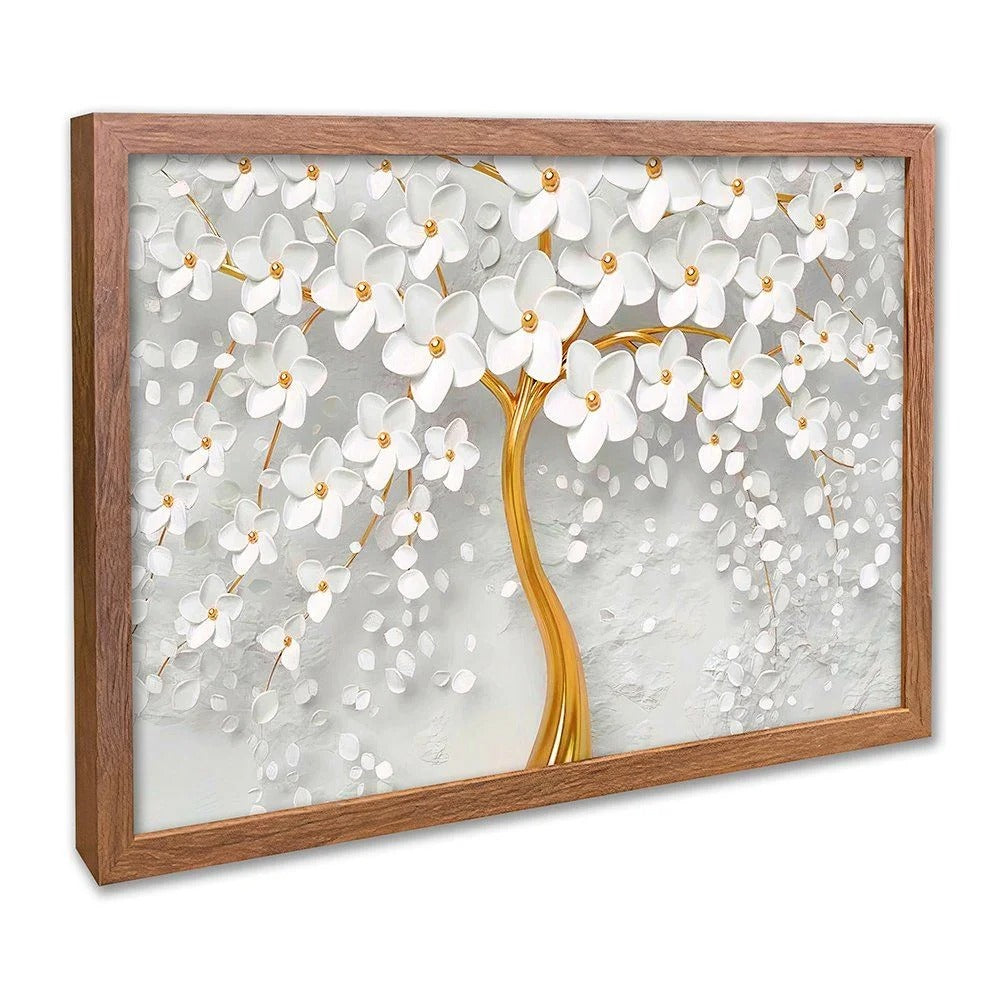 Gold Cherry Blossom Canvas