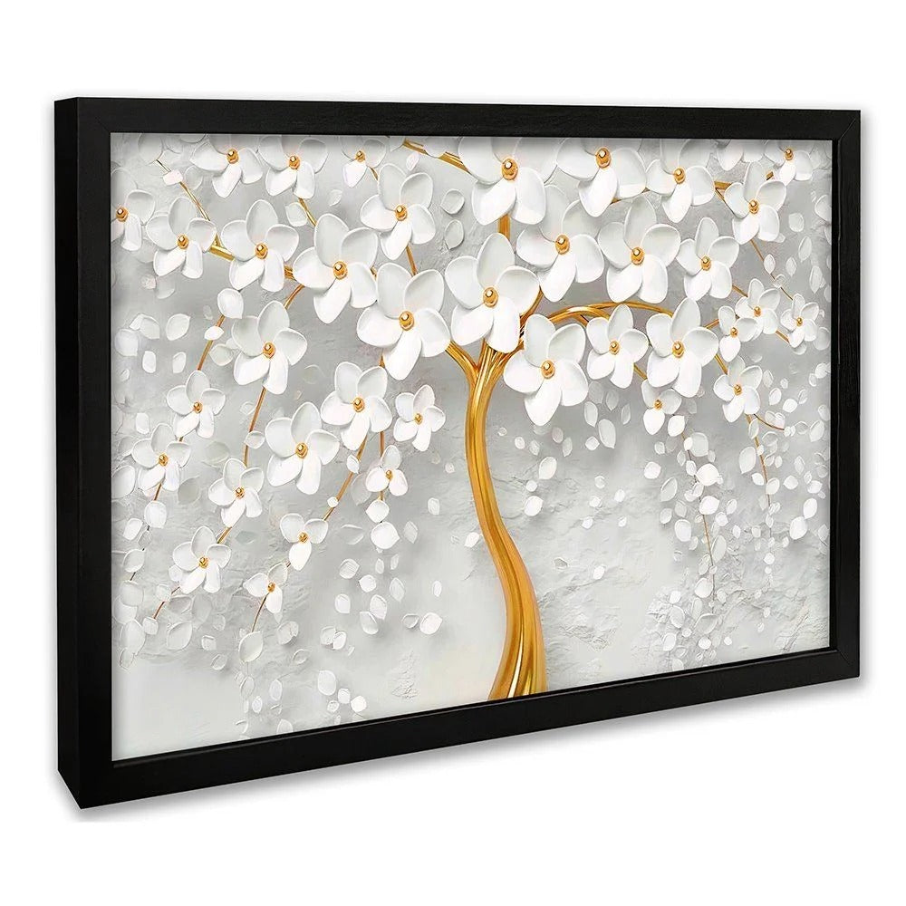 Gold Cherry Blossom Canvas