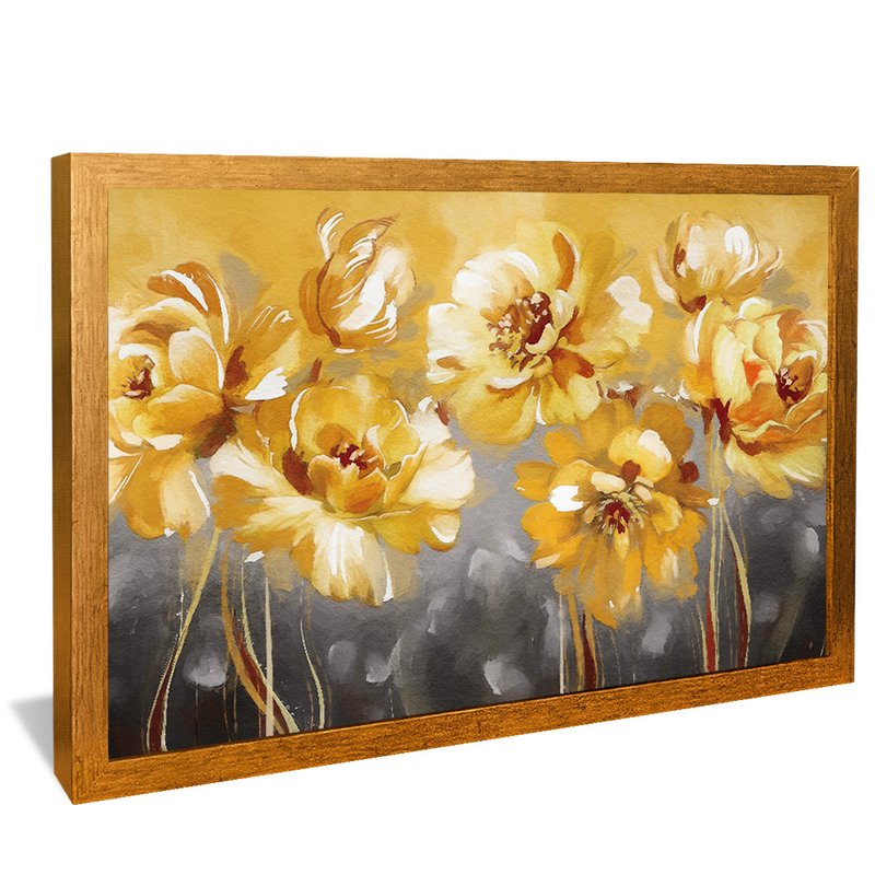 Gold Flowers V722 Canvas