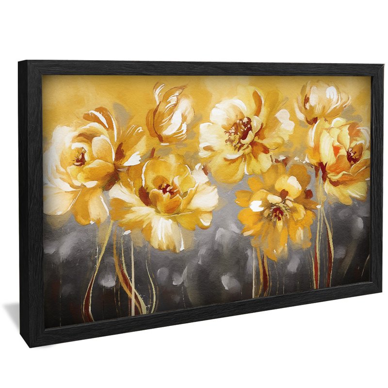 Gold Flowers V722 Canvas