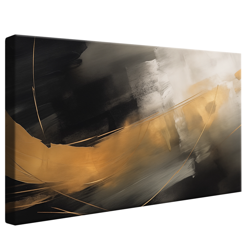 Gold Ink on Wall V1038 Canvas