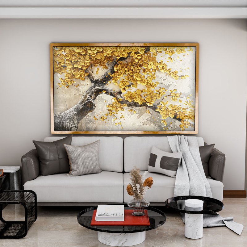 Gold Leaves V1886 Canvas