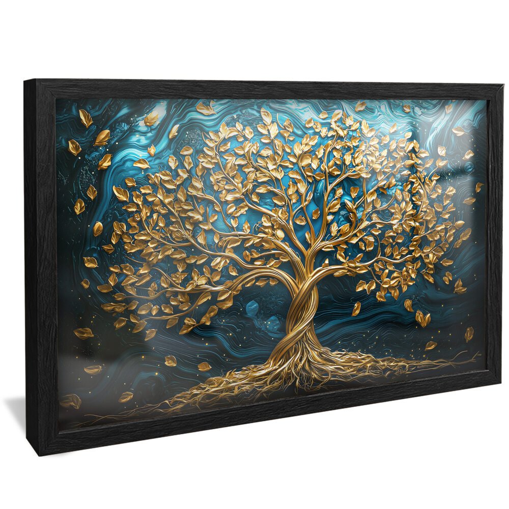 Gold Tree on Panel V2106 Canvas