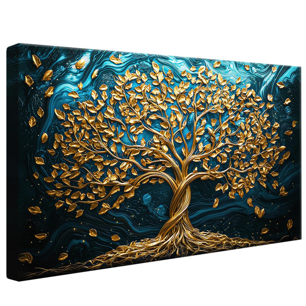 Gold Tree on Panel V2106 Canvas