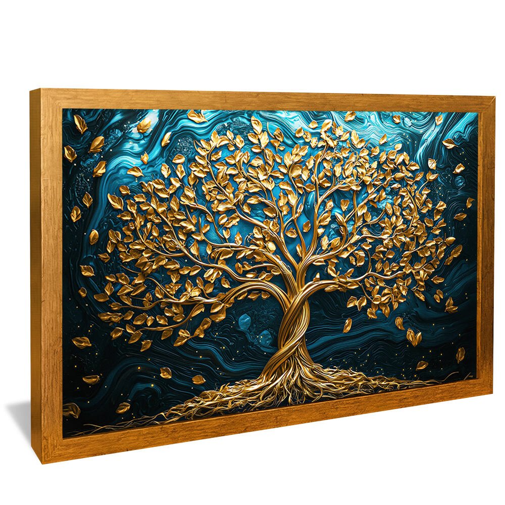 Gold Tree on Panel V2106 Canvas