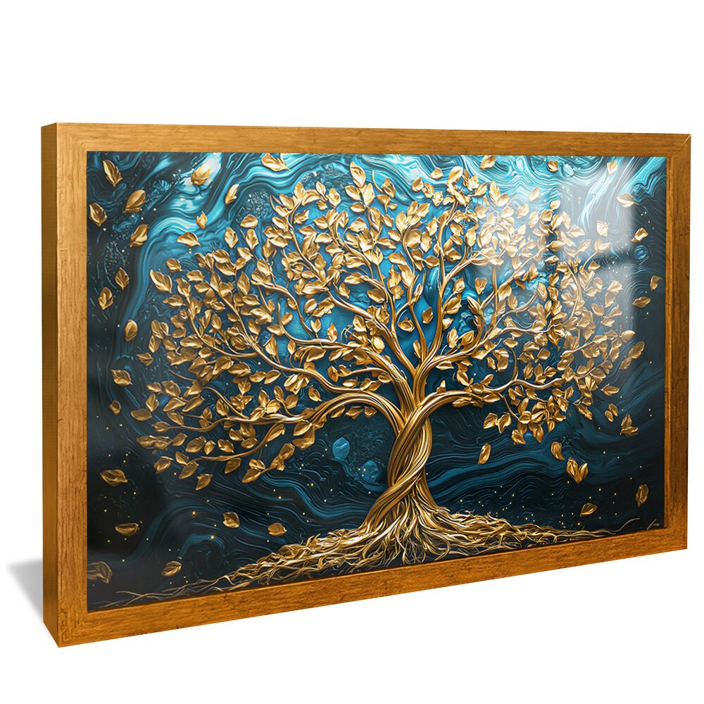 Gold Tree on Panel V2106 Canvas