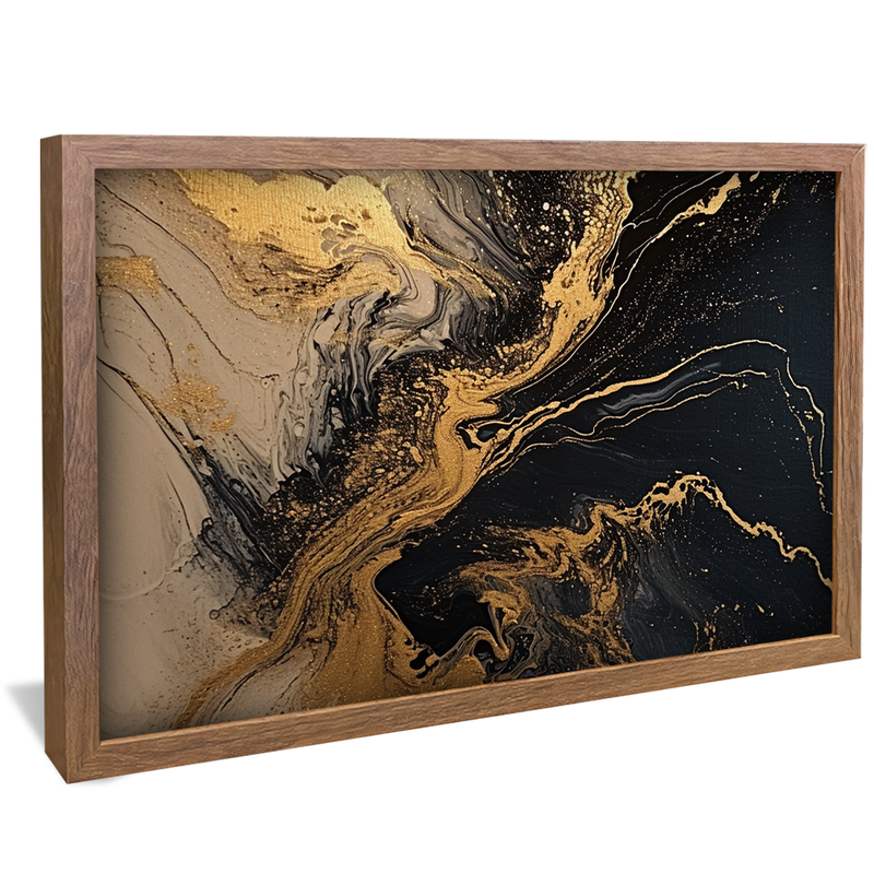 Gold and Black Marble V1094 Canvas