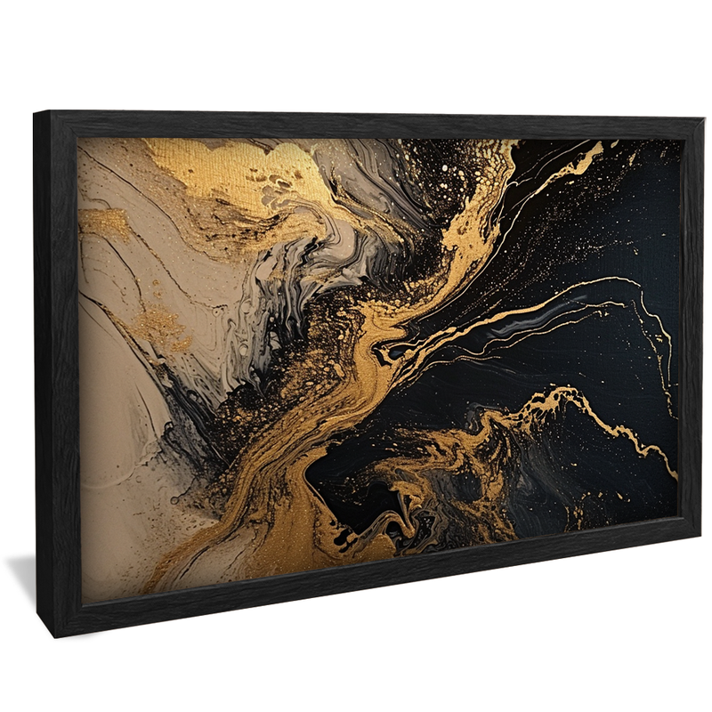 Gold and Black Marble V1094 Canvas