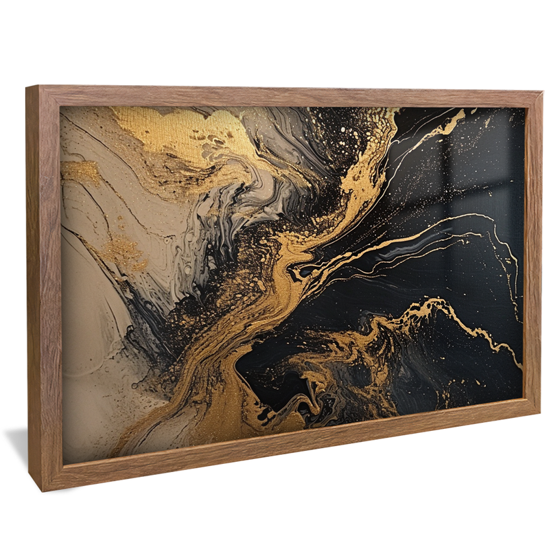 Gold and Black Marble V1094 Canvas