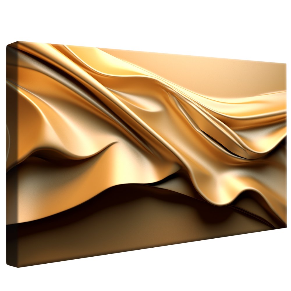 Golden Abstract 3D Luxury Modern Canvas