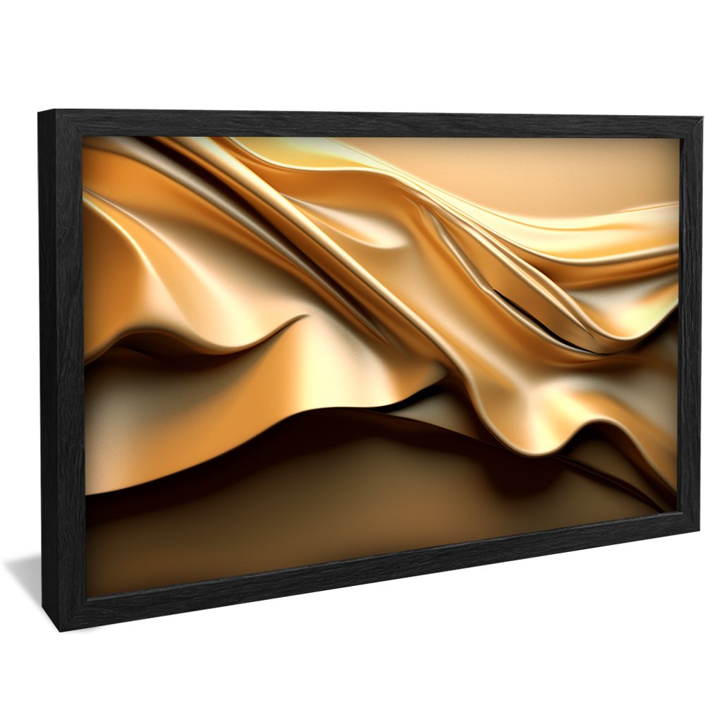 Golden Abstract 3D Luxury Modern Canvas