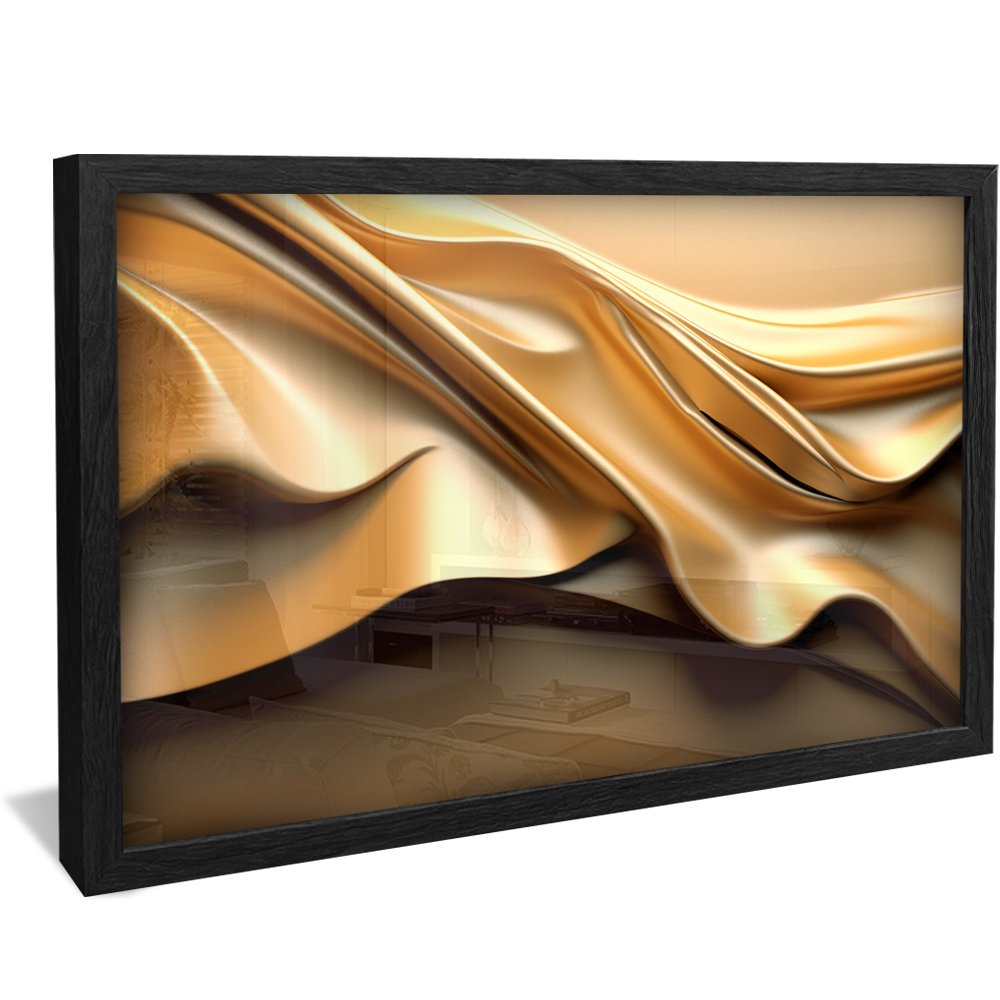 Golden Abstract 3D Luxury Modern Canvas