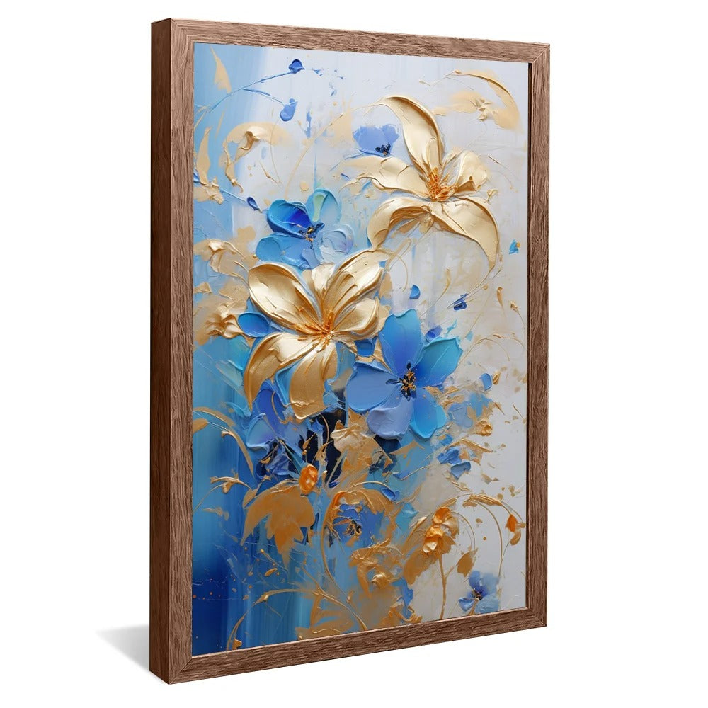 Golden Flowers  Canvas V701