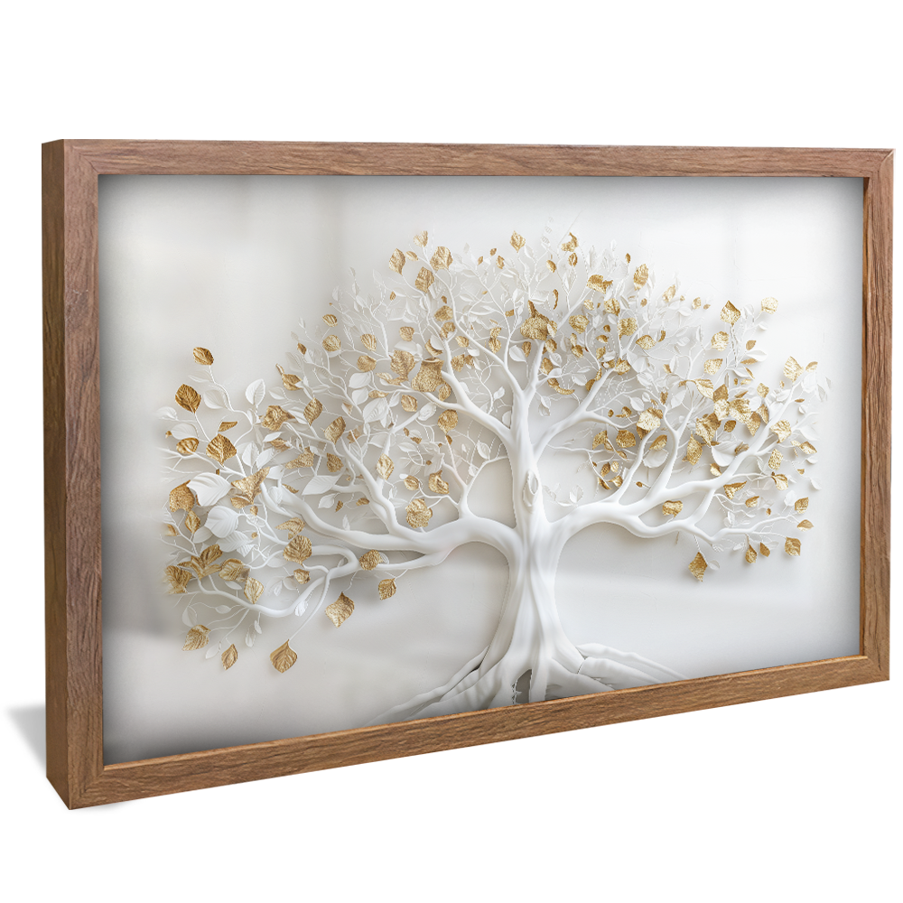 Golden Flowers Tree Canvas V1061