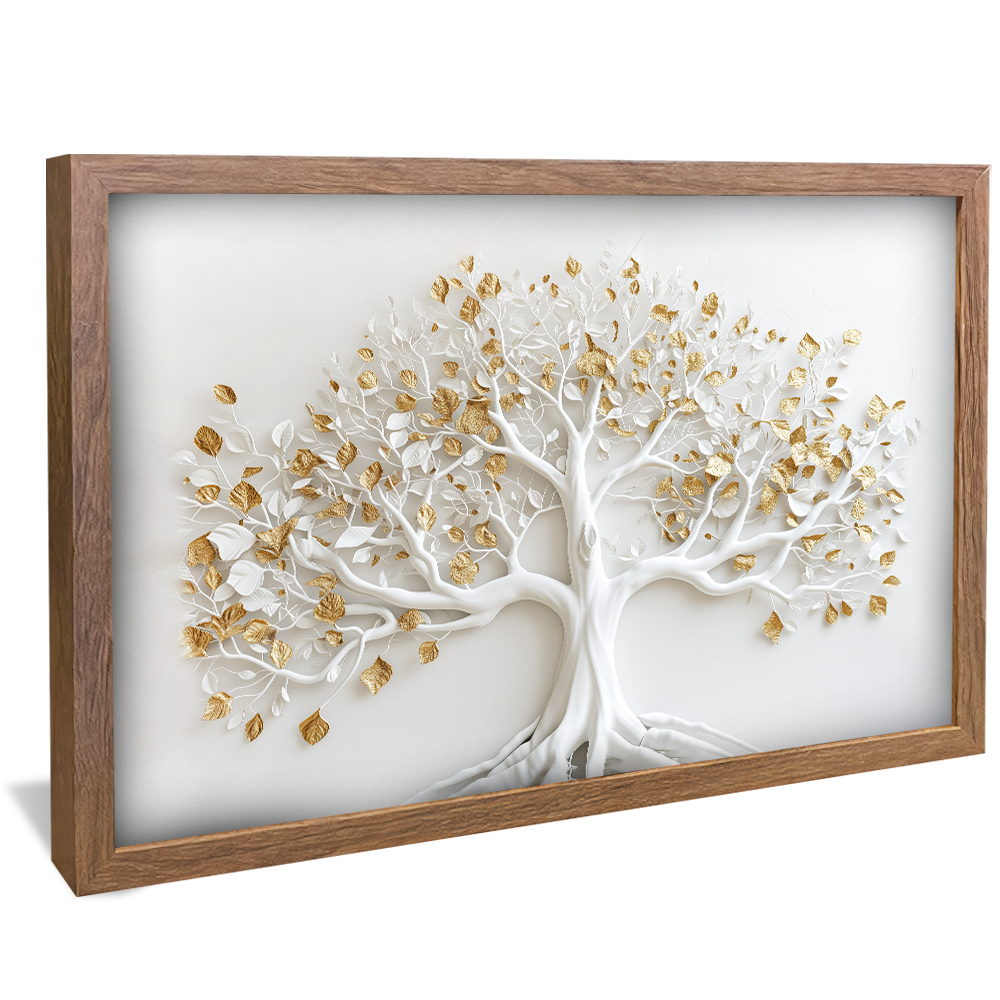 Golden Flowers Tree Canvas V1061