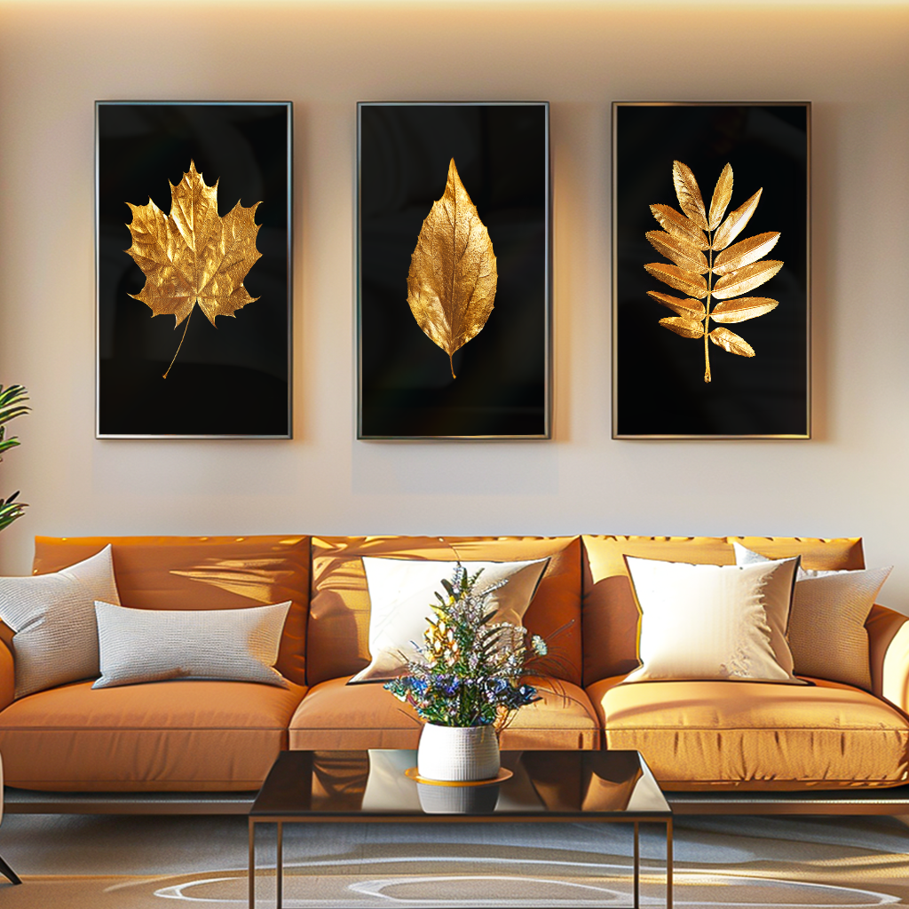 Golden Leaves V1466 Canvas