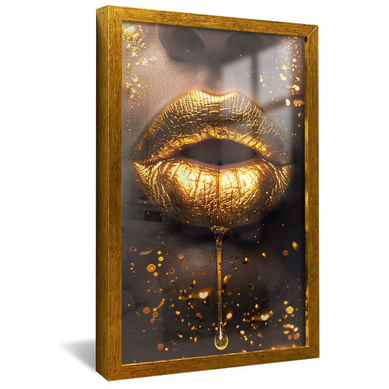 Golden Lips V1807 Canvas