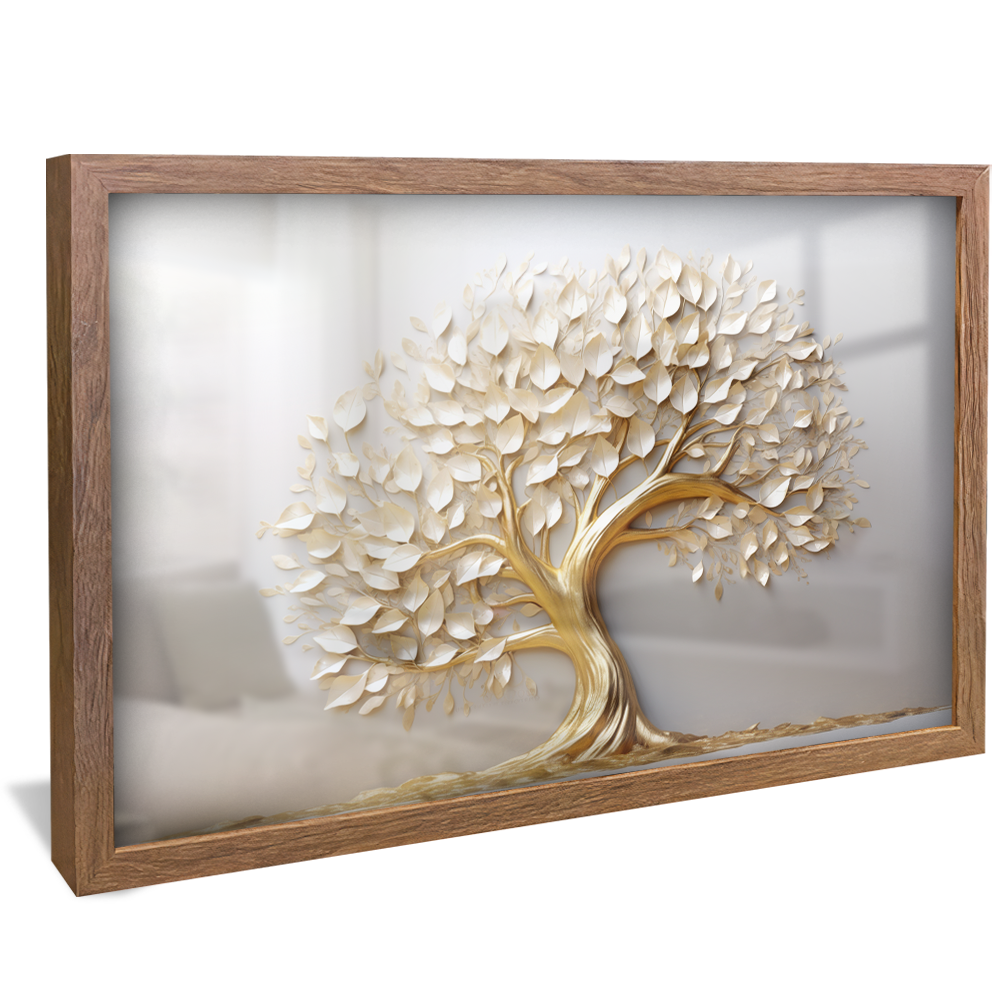 Golden Tree 3D V778 Canvas